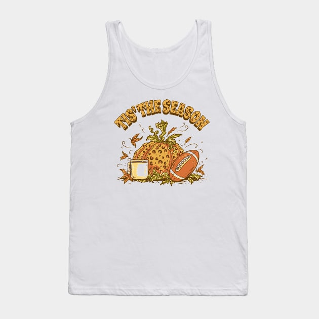 Autumn Game Day Football & Pumpkin Spice Tank Top by Life2LiveDesign